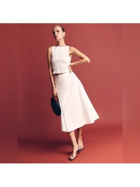 Reformation Laguna White Midi Skirt Set - never worn!